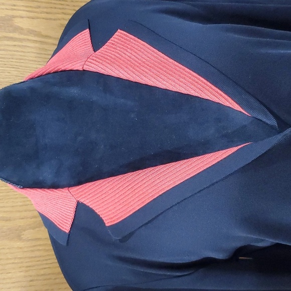 Misook flared black rust red blazer knit lightweight - Picture 2 of 7